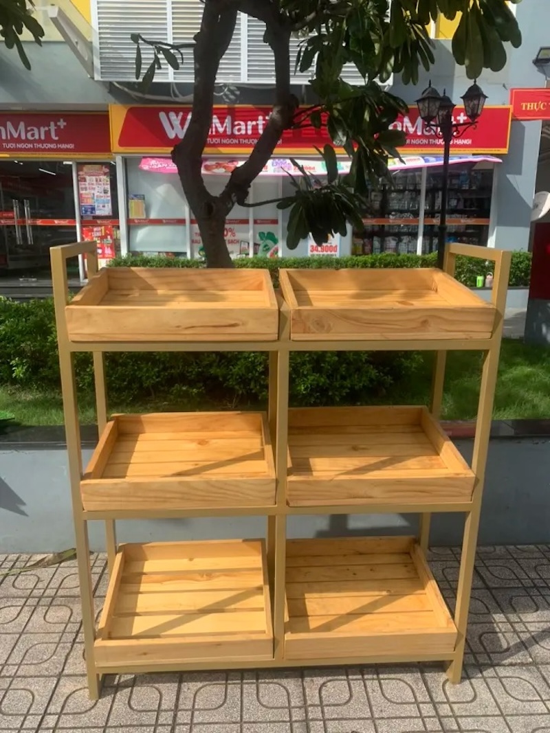 Kệ gỗ đựng rau củ tại Hà Nội