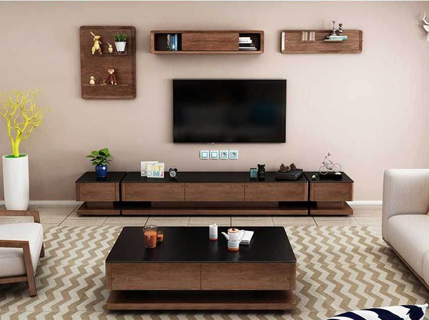 cách làm kệ tivi bằng gỗ