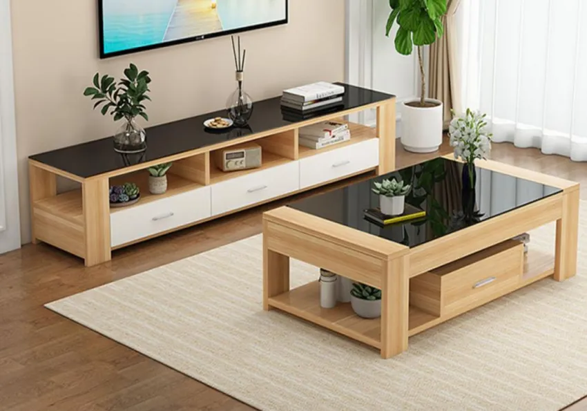cách làm kệ tivi bằng gỗ
