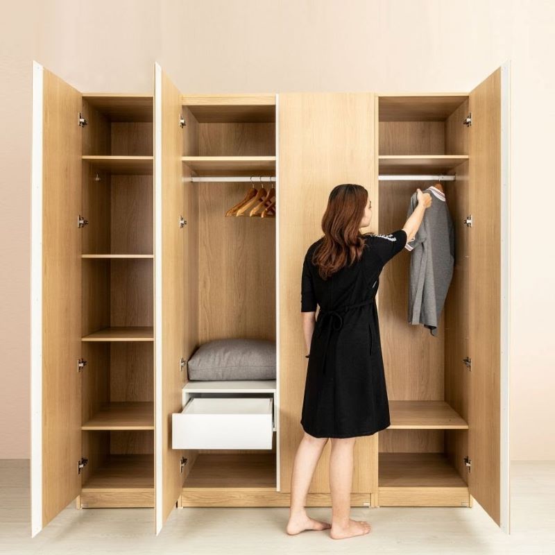tủ quần áo cánh lùa và cánh mở